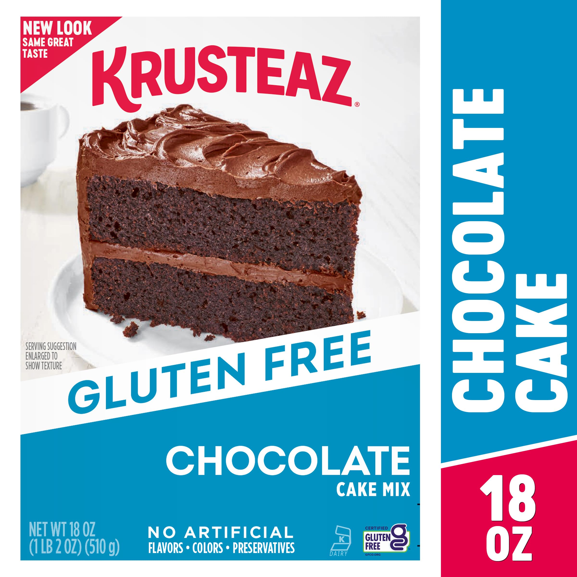 Krusteaz Gluten Free Chocolate Cake Mix - 18oz, No Artificial Flavors, Colors or Preservatives | Easy Baking for Birthdays, Parties & Family Desserts