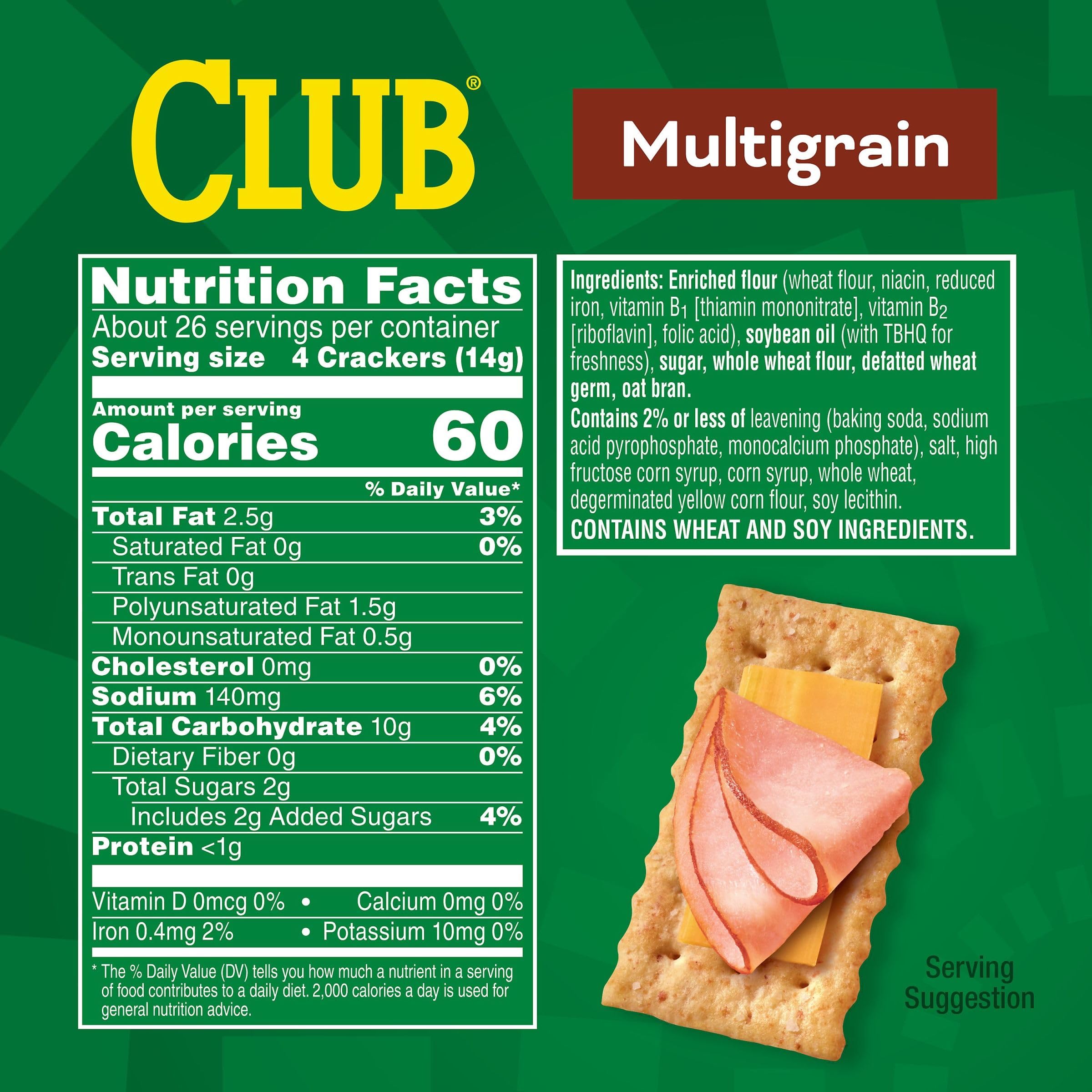 Club Crackers Multigrain Snacks - 12.7oz Box (Pack of 1) | Perfect for Lunchboxes, Office Snacks & After-School Treats