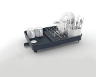 Stainless Steel Extendable Dish Rack - Adjustable Kitchen Counter Drying Rack for Plates, Bowls & Utensils - Space Saving Solution for Small Kitchens & Apartments - Perfect for Dishwashing, Drying & Organizing