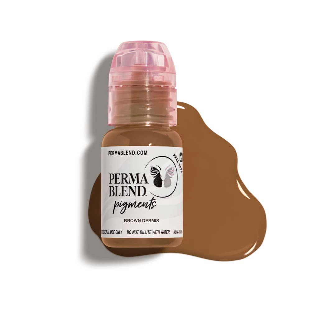 Perma Blend Scar Brown Dermis Pigment for Permanent Makeup - Professional Tattoo Ink for Scar Camouflage & Skin Rejuvenation - Ideal for Microblading, Beauty Salons & Tattoo Artists