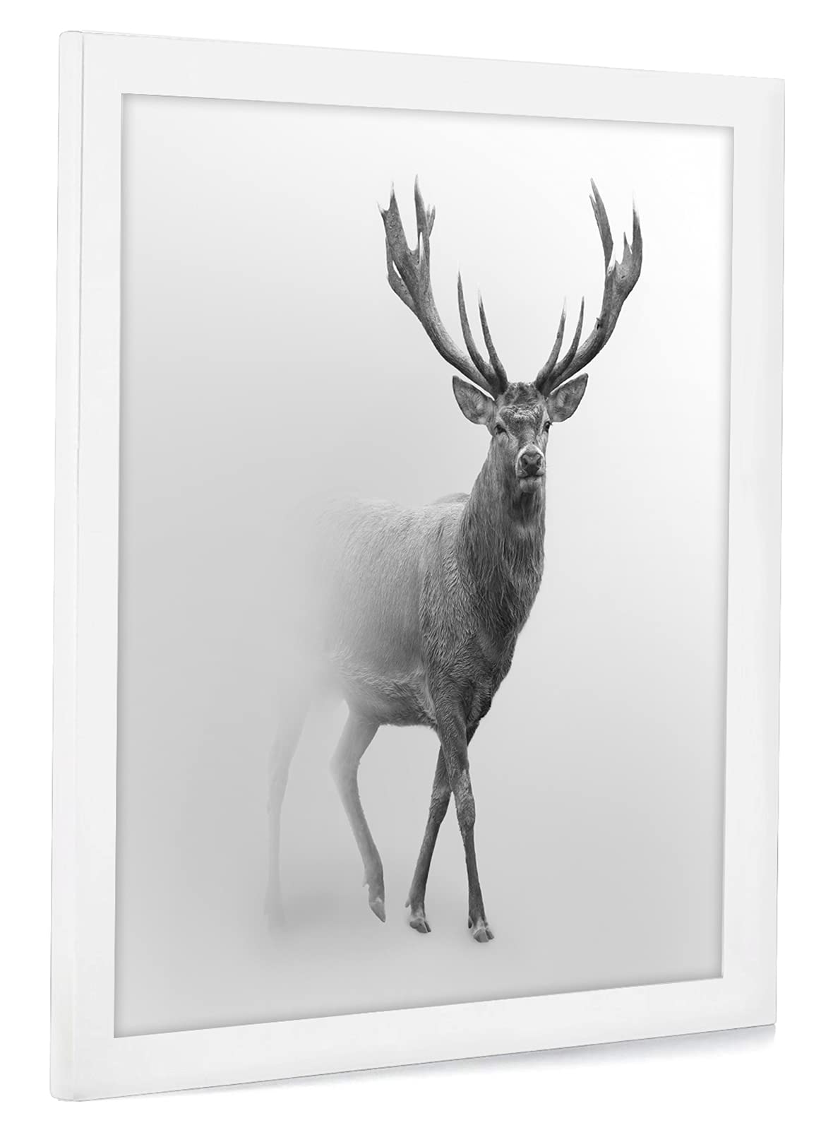 Americanflat 16x16 Wood Picture Frame - White Wall Display for Photos & Art