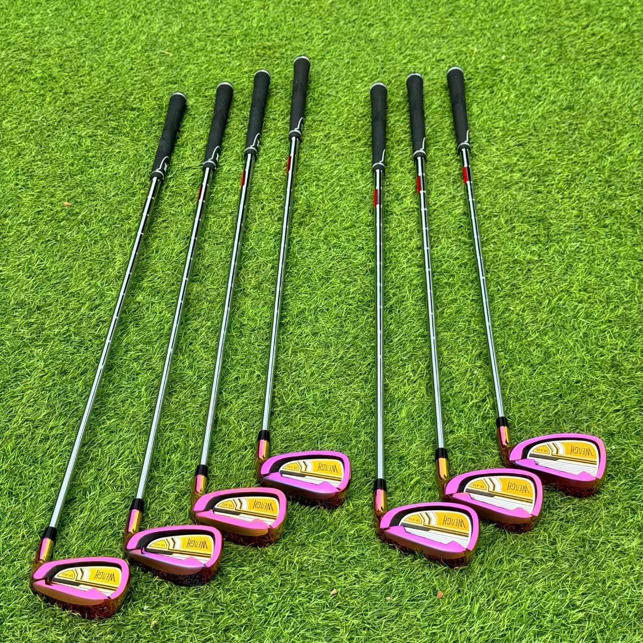 Premium Golf Irons Set (4-PW) for Men & Women Right-Handed Golfers - Regular Flex Steel Shaft - Rainbow Finish - Perfect for Driving Range & Course Play