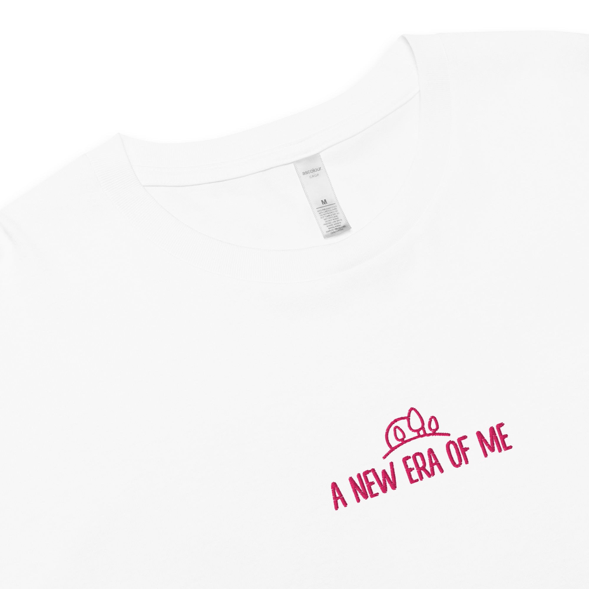 Embroidered Crop Top for Women - Pink Thread Design, Trendy Fashion, Comfortable Fit - Perfect for Summer Outfits, Casual Wear & Street Style