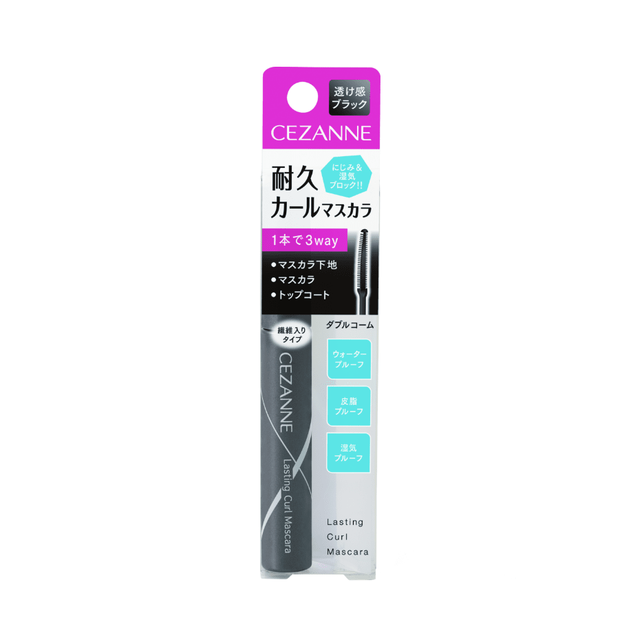 Cezanne 3 in 1 Waterproof Long-Lasting Curl Mascara - Black 5g | Volumizing, Lengthening & Smudge-Proof for Day & Night Makeup