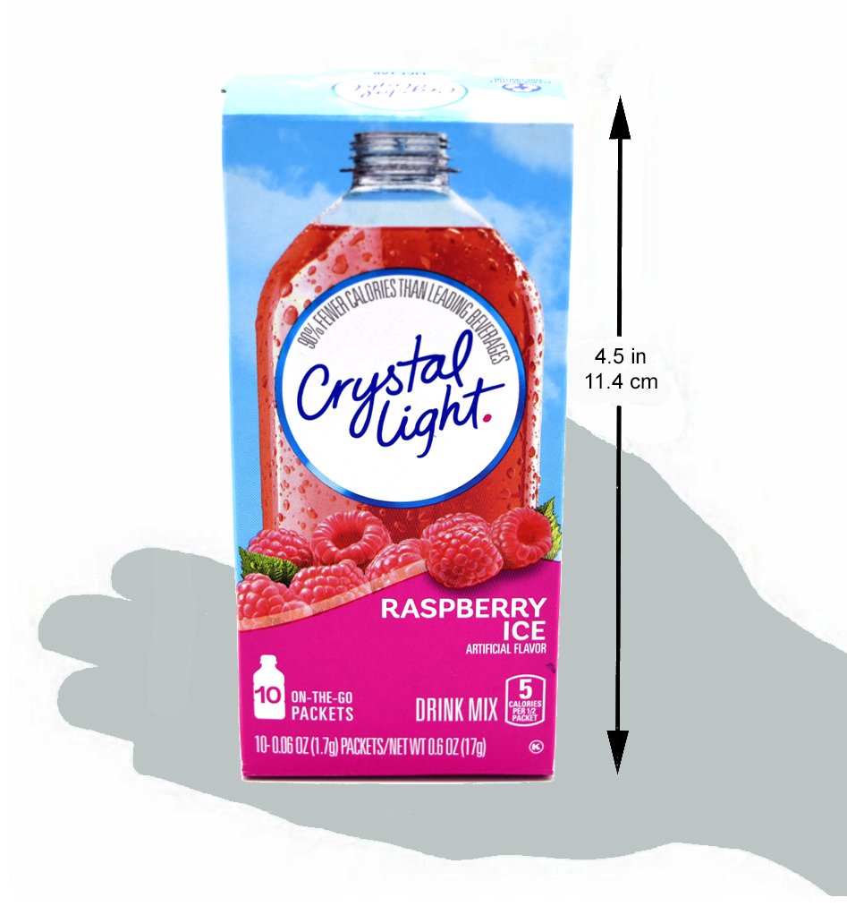 Crystal Light On The Go Raspberry Ice Sugar-Free Drink Mix - 10 Single-Serve Packets (28 Boxes) | Portable Powdered Beverage for Work, Gym & Travel Hydration