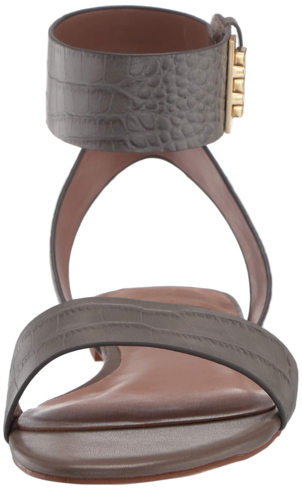 Zac Posen Women's Comfortable Flat Sandals with Adjustable Velcro Ankle Strap - Slip On Mule Shoes for Casual Wear, Beach & Summer Outfits