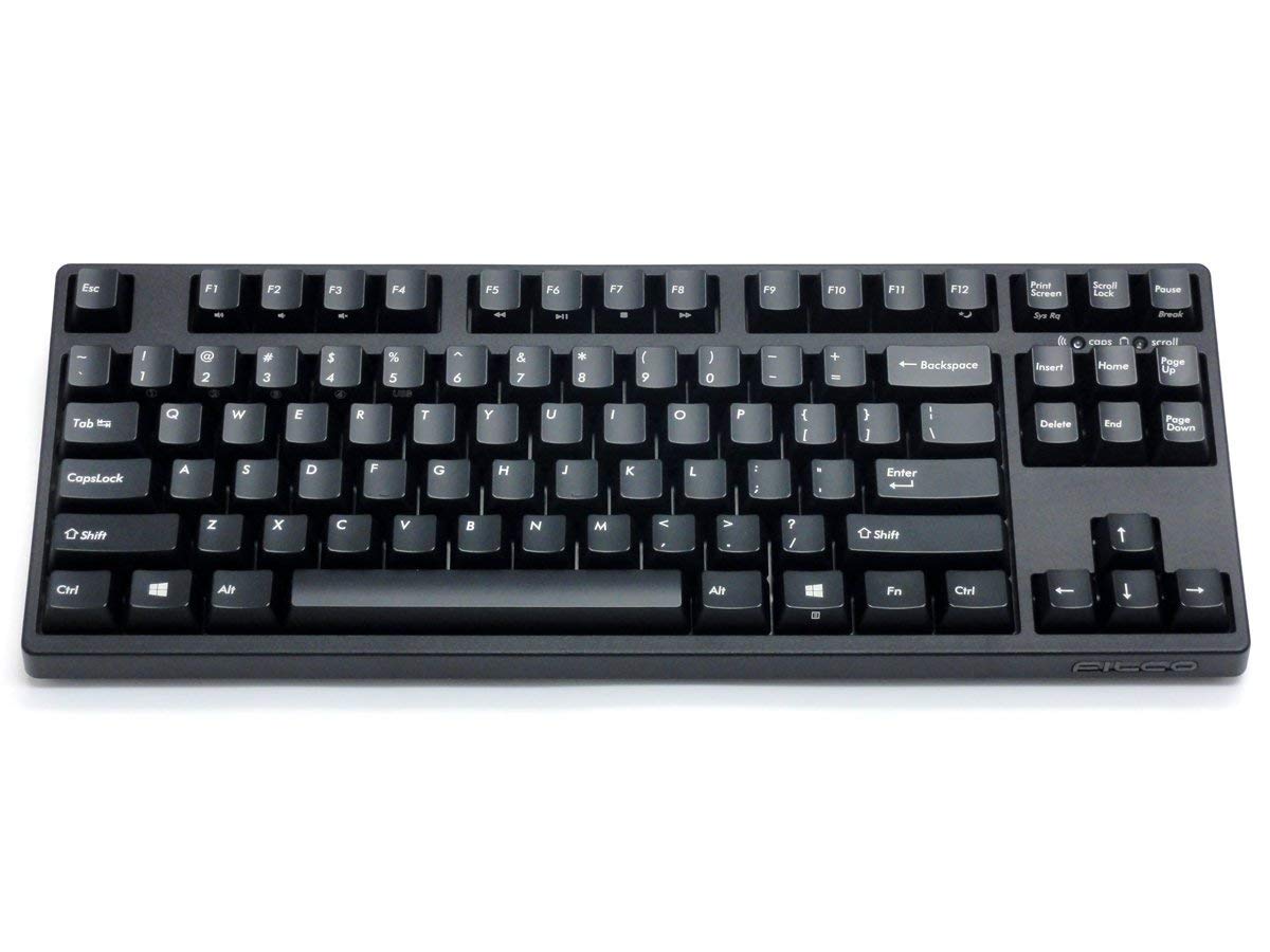 FILCO Majestouch Convertible 2 TKL Mechanical Keyboard - Cherry MX Black Switches - Tenkeyless Wireless/Wired Gaming Keyboard for PC, Mac, Office & Esports