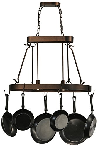 Meyda Tiffany 149667 Harmony 2-Light Pot Rack Chandelier, 32