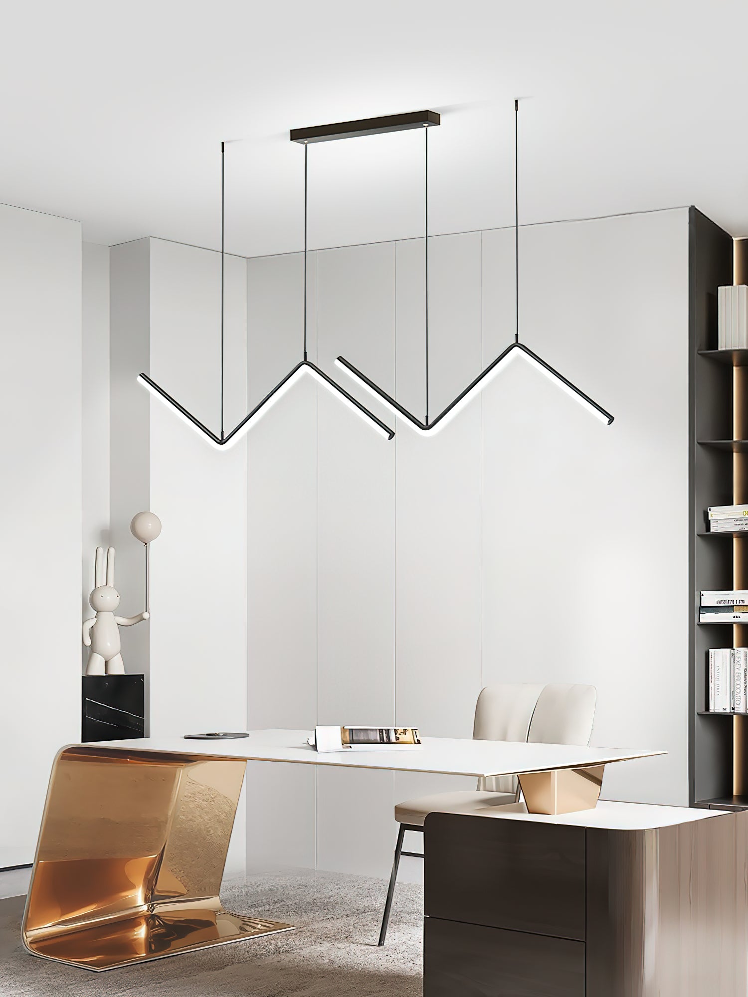 Modern Creative Silicone Line Pendant Lamp - Adjustable LED Hanging Light for Living Room, Bedroom, Dining Room & Office Decor