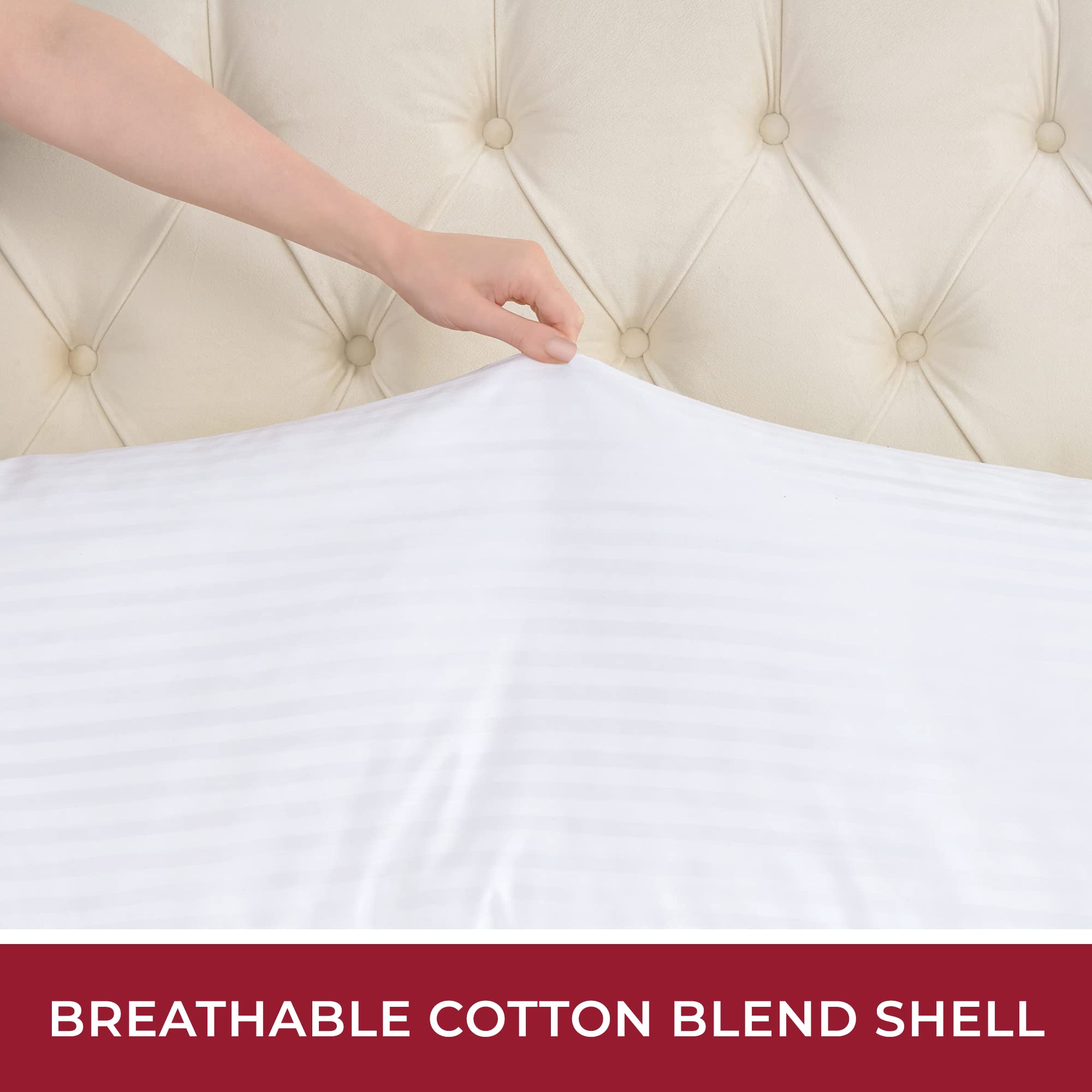 Mellanni Cooling Bed Pillows for Side, Back & Stomach Sleepers - Firm & Plush Body Pillow 20