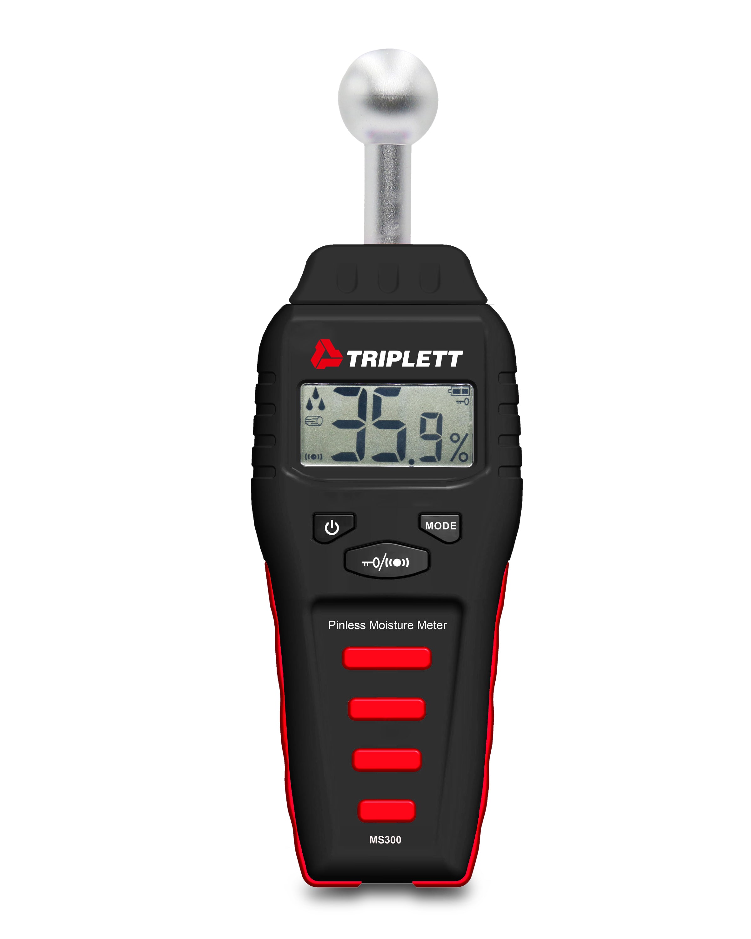 MS300 Digital Ball Type Moisture Meter - Fast Response & Deep Measurement for Wood, Soil & Building Materials - Perfect for Construction, Agriculture & DIY Projects