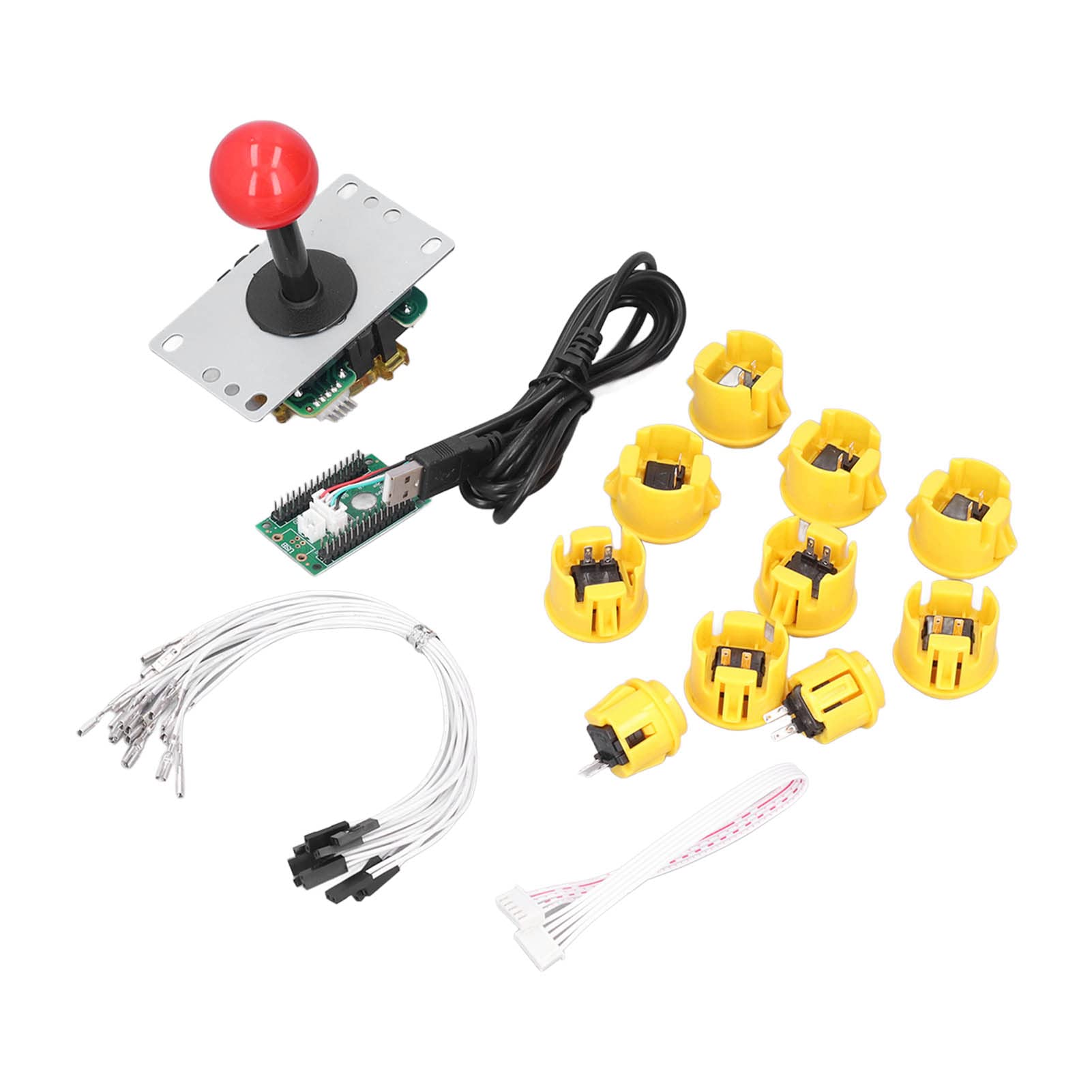 Shanrya Arcade Joystick Controller Kit - Classic Metal Gamepad for PC & Consoles (PS4/Xbox/Switch) - Easy Installation for Fighting Games & Retro Gaming