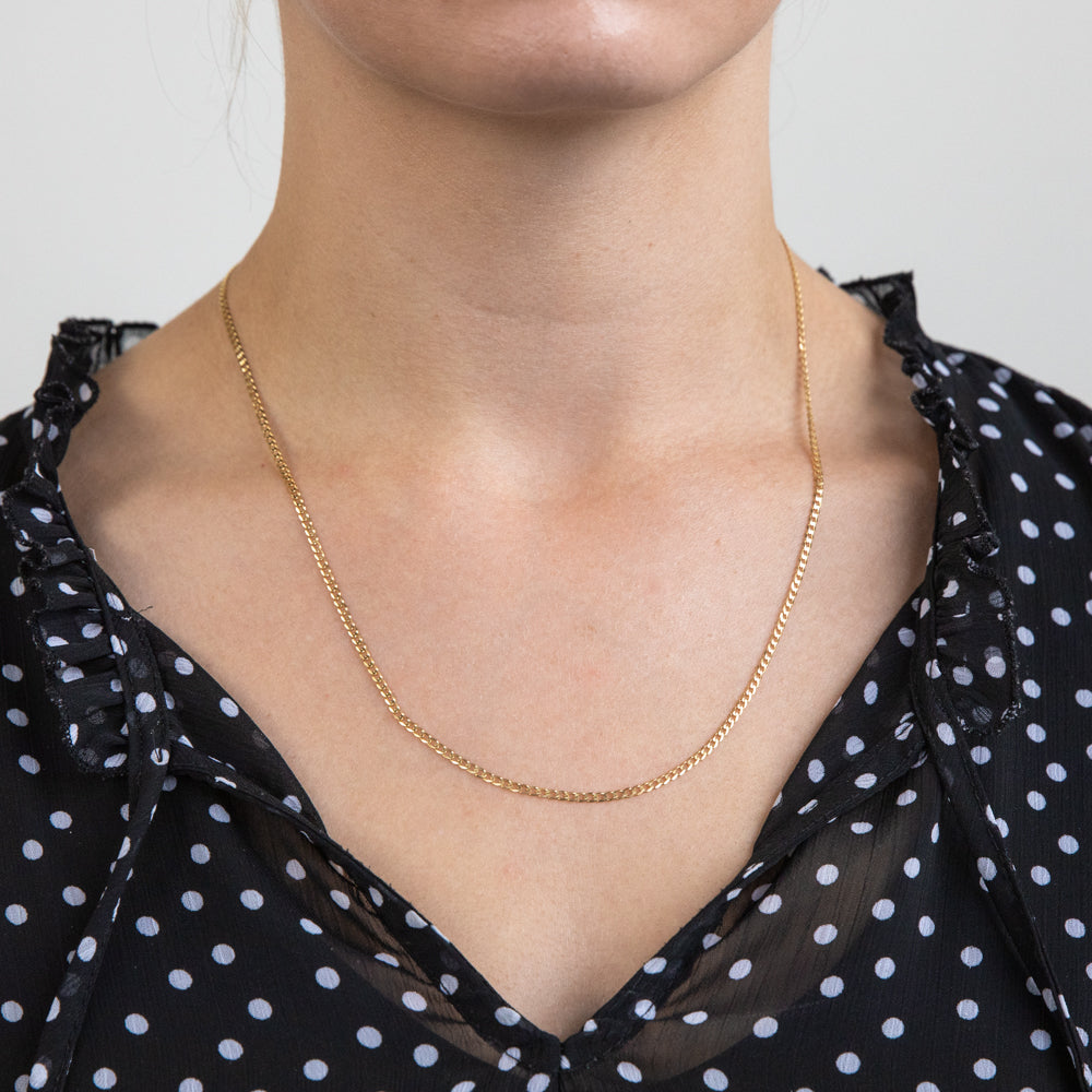 9ct Yellow Gold 50cm Curb Chain Necklace for Men & Women - Durable & Stylish Jewelry for Everyday Wear, Gifts & Special Occasions