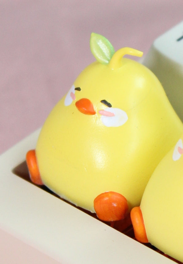 Beautiful Pear Resin Coated Keycaps - Creative, Cute & Decorative Custom Keycaps for Mechanical Keyboards | Perfect for Gaming, Typing & Aesthetic PC Setup