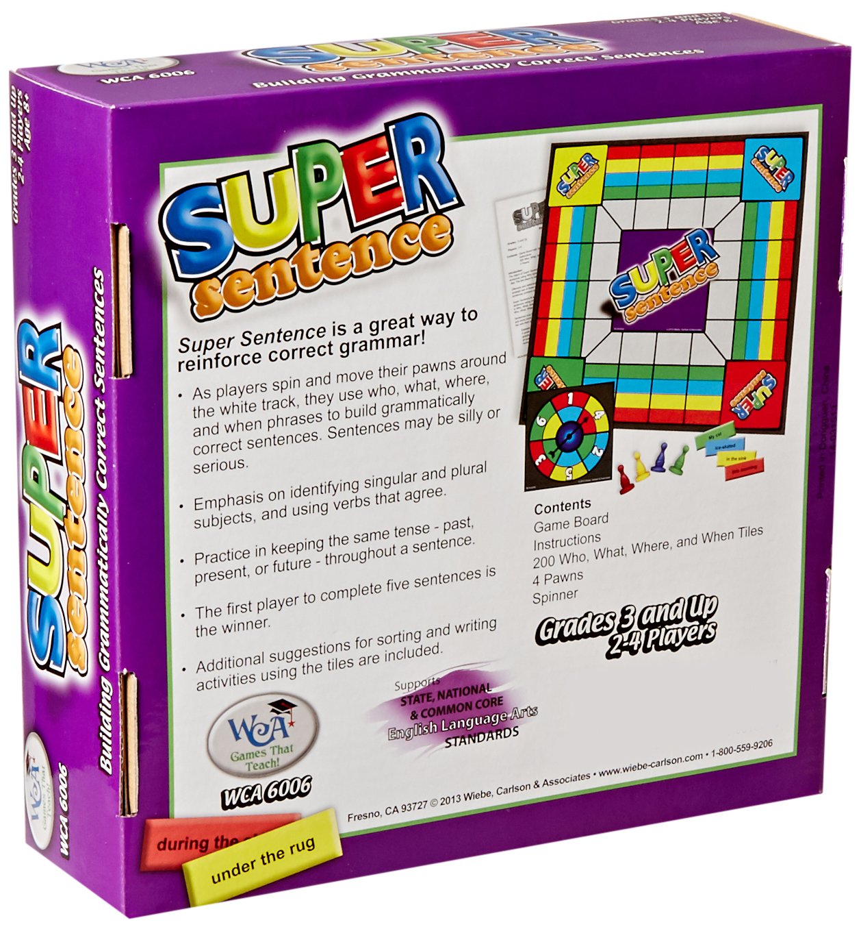 LEARNING ADVANTAGE Super Sentence Game | Grades 3+ | Literacy Game for Kids | Learn Sentence Structure | Perfect for Classroom & Homeschool Learning