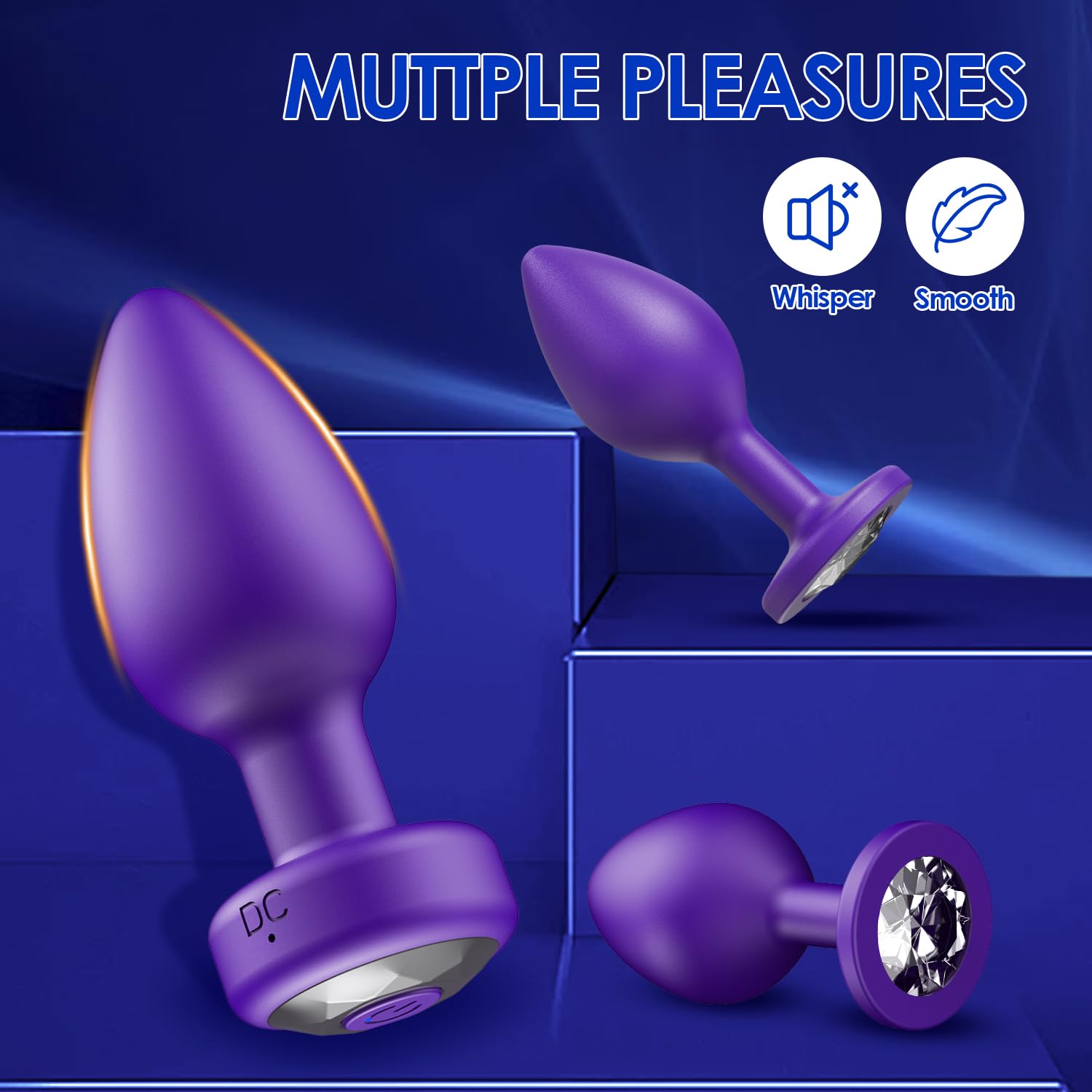 Remote Control Vibrating Anal Plug Set - 3PCS Silicone Prostate Massager & Butt Plug Training Kit with 10 Vibration Modes, Adult Sex Toys for Couples (Purple) | Perfect for Solo Play, Couples Intimacy & BDSM Exploration