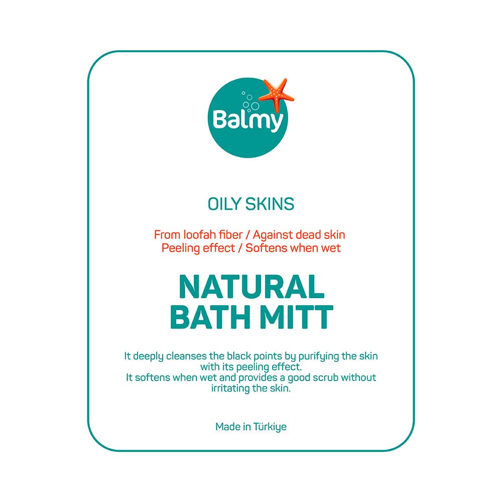 Natural Loofah Sponge Bath Glove - Exfoliating Mitt for Soft Skin | Organic Body Scrubber for Shower & Spa | Perfect for Dry Brushing, Dead Skin Removal & Relaxing Bath Time