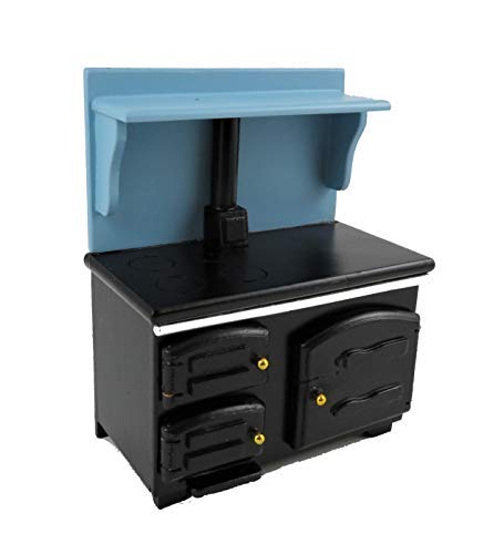 Melody Jane Victorian Dollhouse Cooker Wood Stove - 1:12 Scale Miniature Kitchen Furniture for Dollhouse Accessories | Perfect for Victorian Dollhouse Kitchens & Miniature Displays