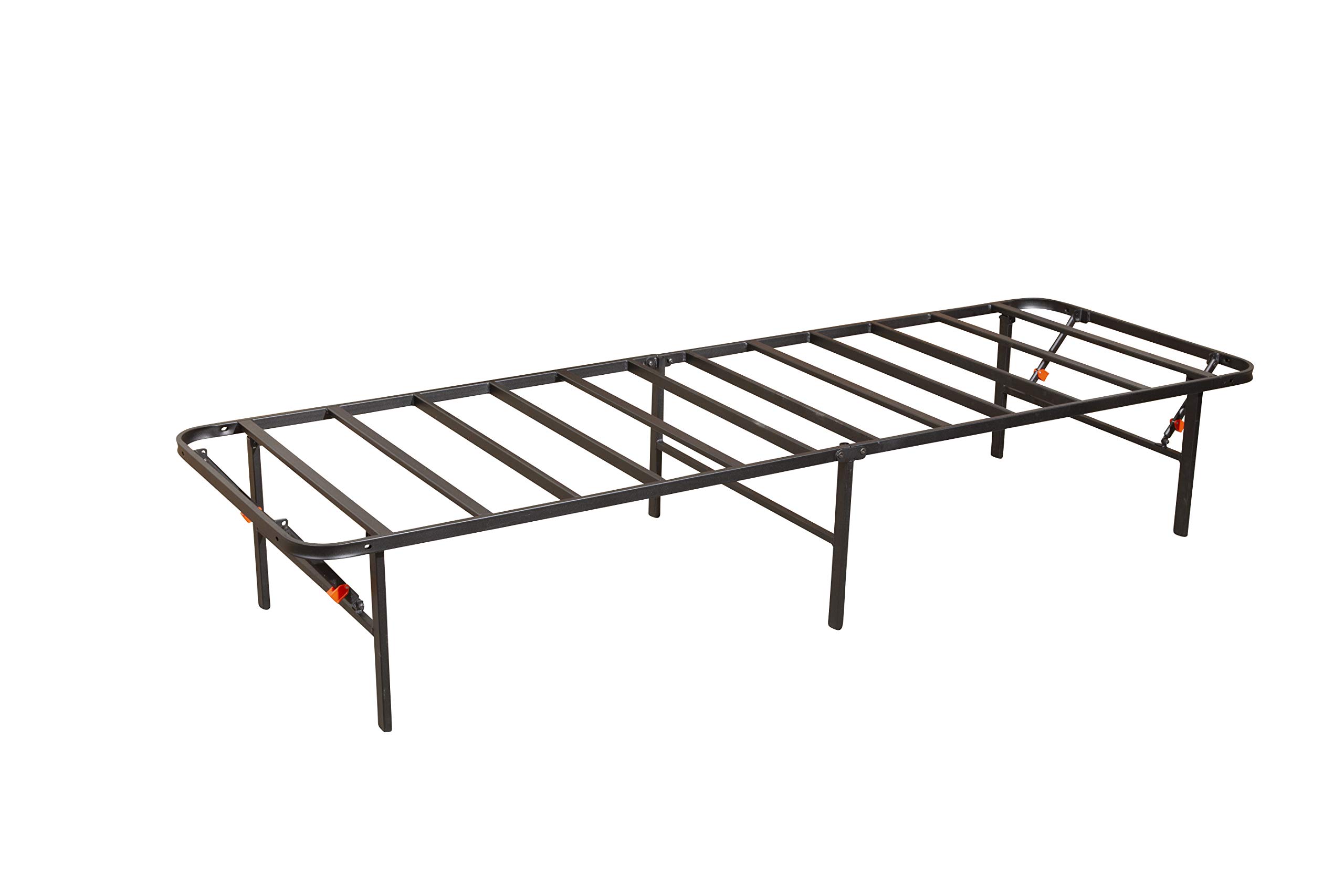 Hollywood Bed Frame - Sturdy Platform Bed Base with Metal Slats, Black - Perfect for Modern Bedrooms & Guest Rooms