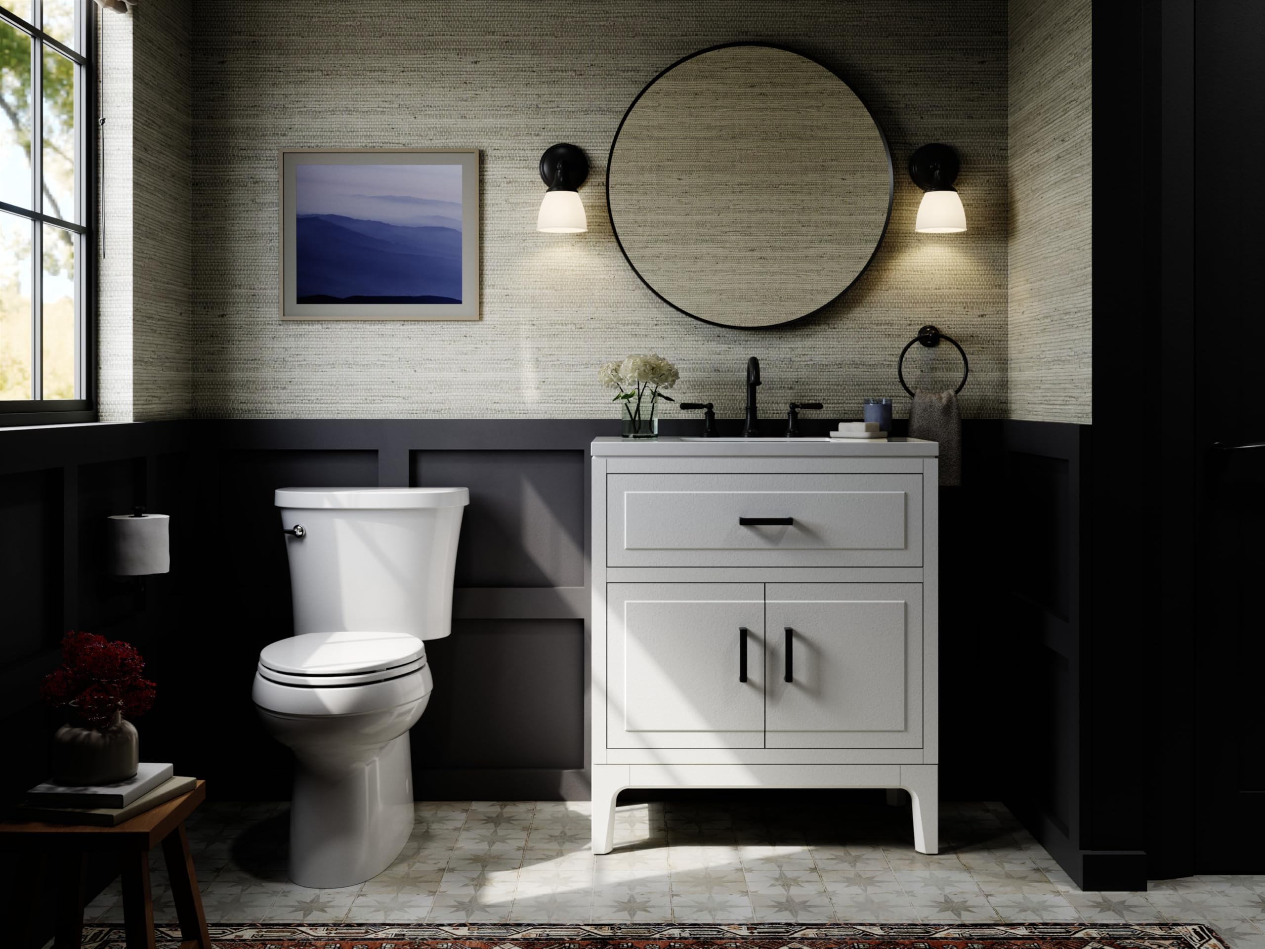 KOHLER Seer 30-inch Bathroom Vanity Set with Sink & Mirror - Modern Bathroom Storage Solution for Small Spaces
