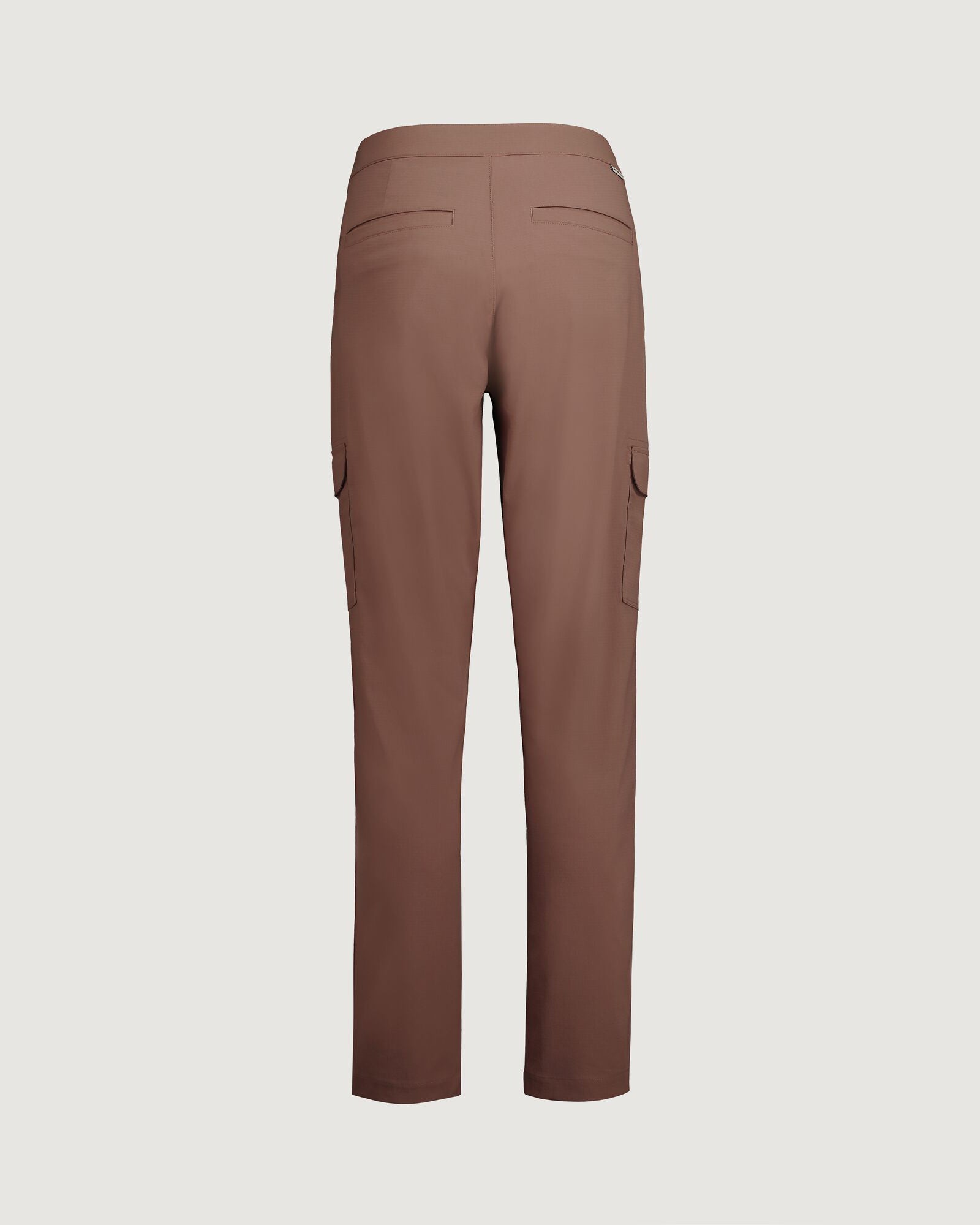 Women's Miro Pants - High Waisted Stretch Tapered Ankle Pants in Taupe for Work, Office & Casual Wear