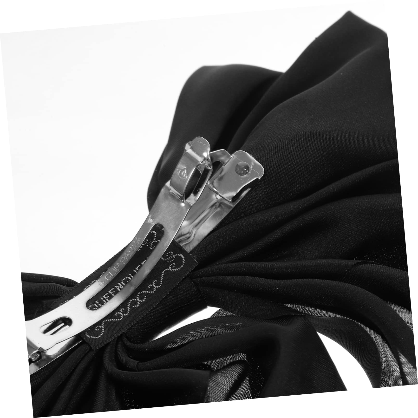 WOONEKY Women's Hair Barrettes - 2pcs Large Bow Hair Clips, Black Metal Hairpins for Women & Girls - Perfect for Parties, Weddings, Work & Everyday Styling