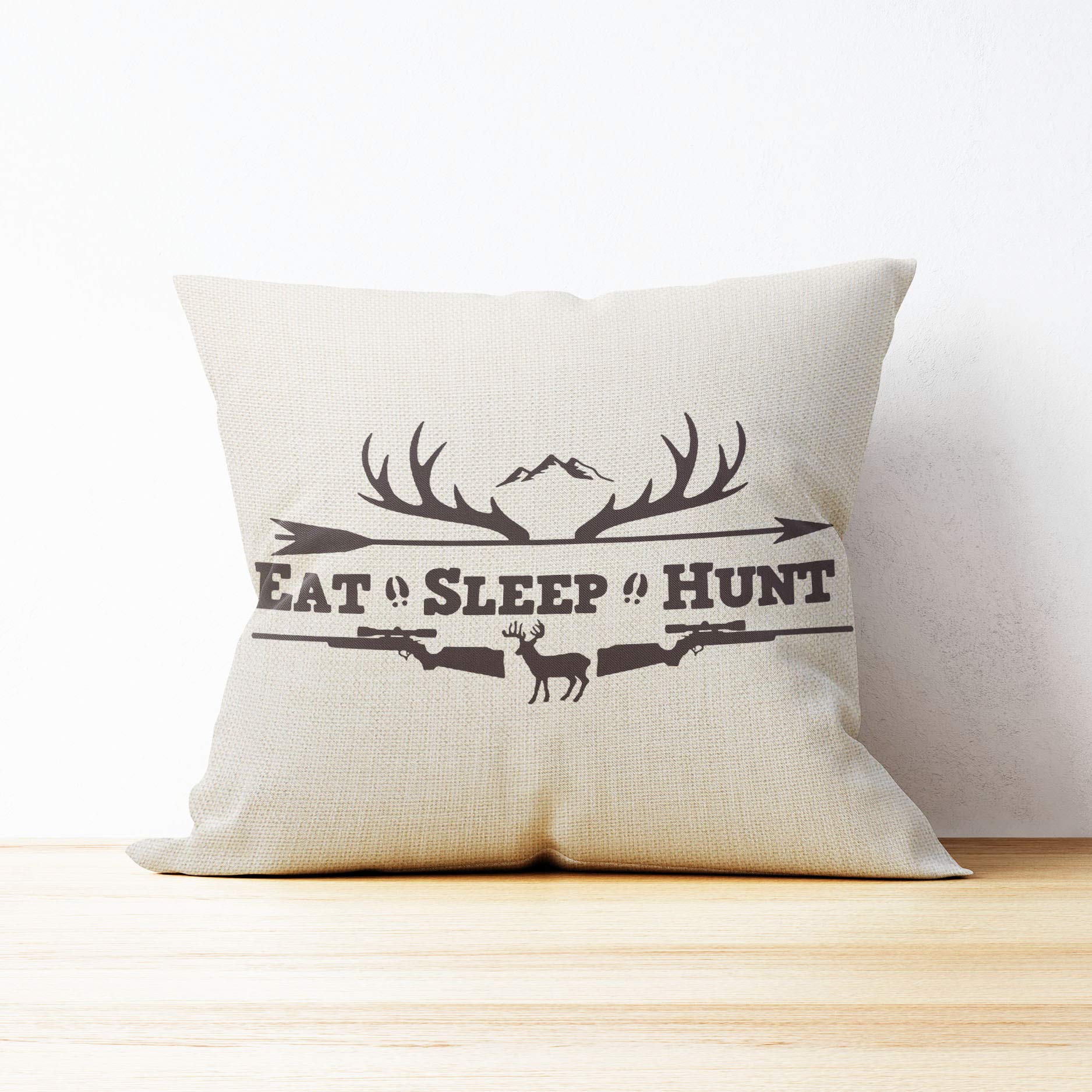 18x18 Hunting Pillow Covers - Mountain Deer Design Rustic Throw Pillows for Cabin Decor | Perfect for Hunting Lodge, Log Cabin & Outdoor-Themed Home Décor