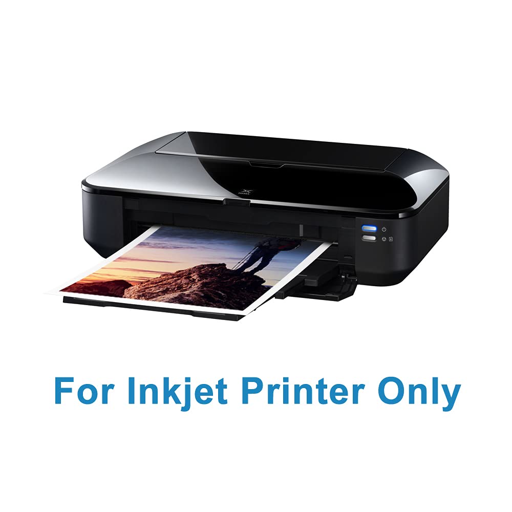 Premium Glossy Sticker Photo Paper & Double Sided Photo Paper Bundle - 100 Sheets Each (8.5x11 Inches, 6.5 Mil, 130-140 GSM) for Inkjet Printers - Perfect for DIY Stickers, Scrapbooking, Photo Albums & Craft Projects