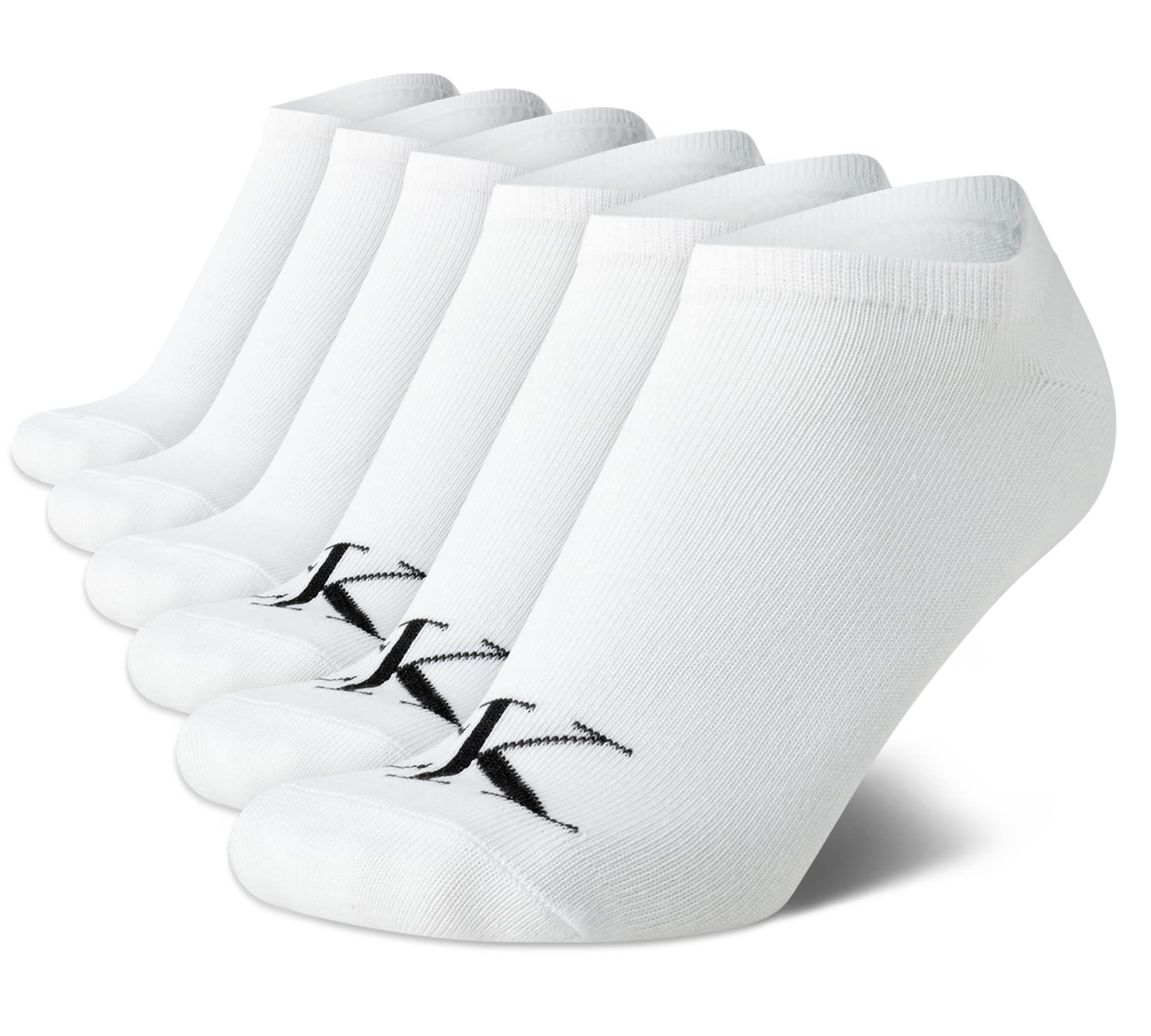 Calvin Klein Women's Lightweight No Show Socks - 6 Pack of Breathable Invisible Socks for Casual Wear, Sneakers & Everyday Comfort