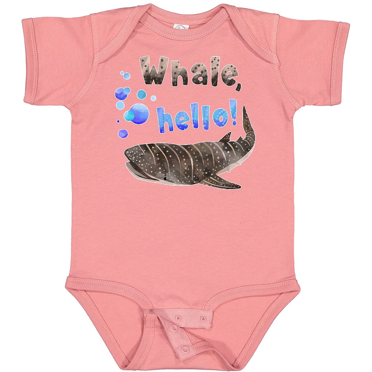 Inktastic Whale Hello Cute Whale Shark with Bubbles Baby Bodysuit - Soft Cotton Onesie for Newborns & Infants - Perfect for Beach Outings, Birthday Gifts & Family Photos
