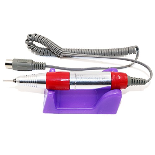 Professional 2-Hole Connector for Electric Nail Drill Machine - Red Manicure Drill Handpiece, Pedicure & Gel Nail Accessories - Perfect for Salon, Home Nail Care & DIY Nail Art