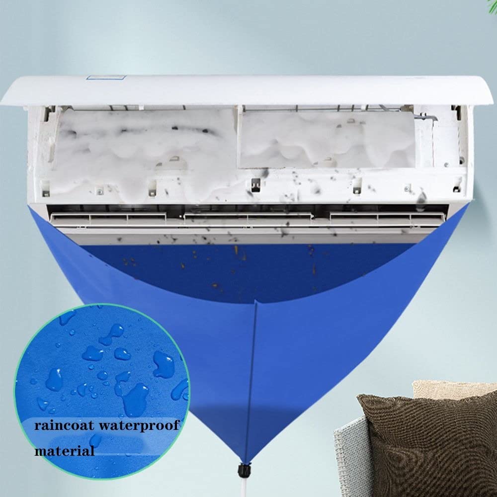 Universal Air Conditioner Cleaning Cover Bag with Tube - Reusable AC Unit Protector for Indoor & Outdoor Use - Perfect for Home, Office, and RV Maintenance