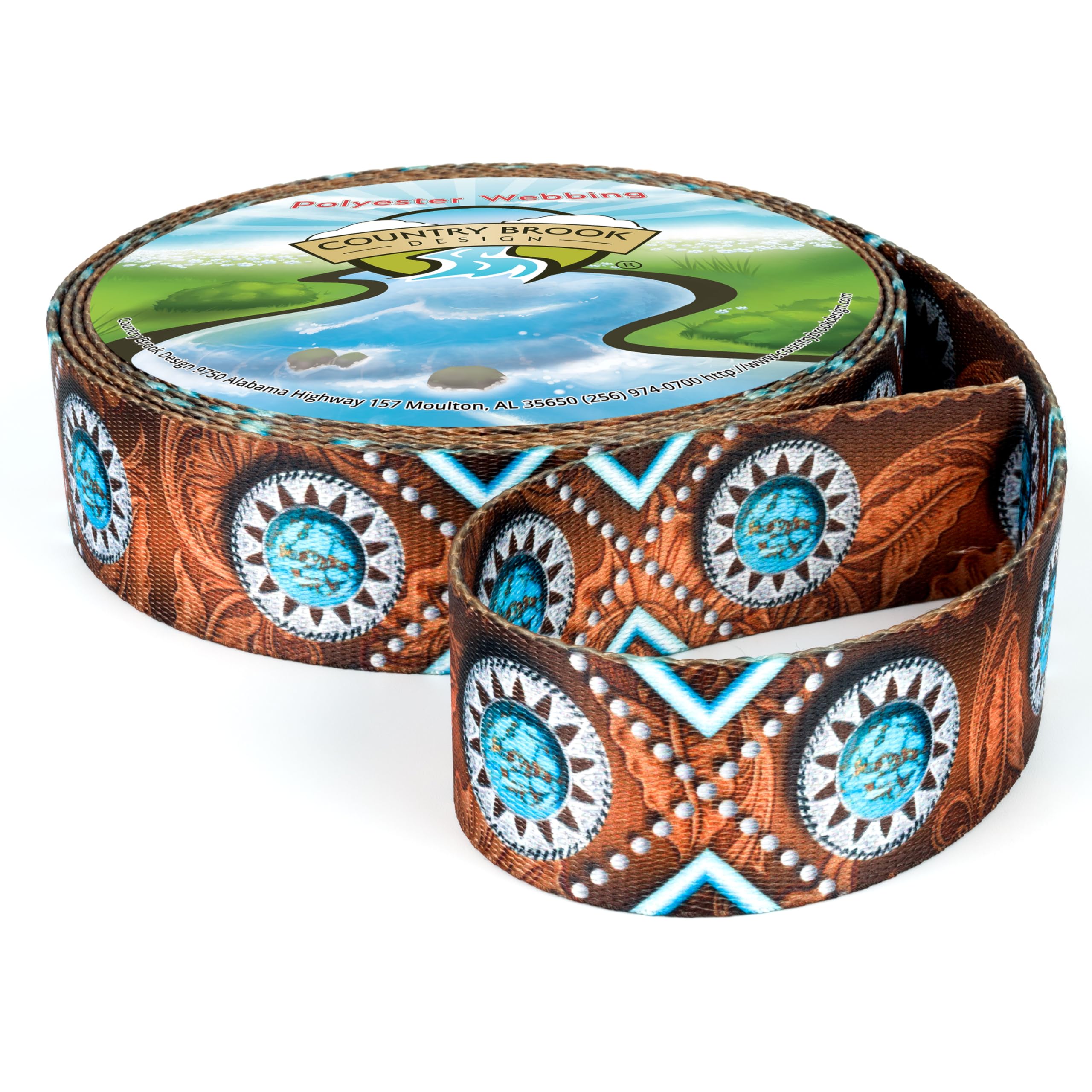Country Brook Design - Durable Polyester Webbing Horse Saddle Straps for Equestrian Riding & Western Tack - Perfect for Horse Saddles, Bridles, and Leather Crafting