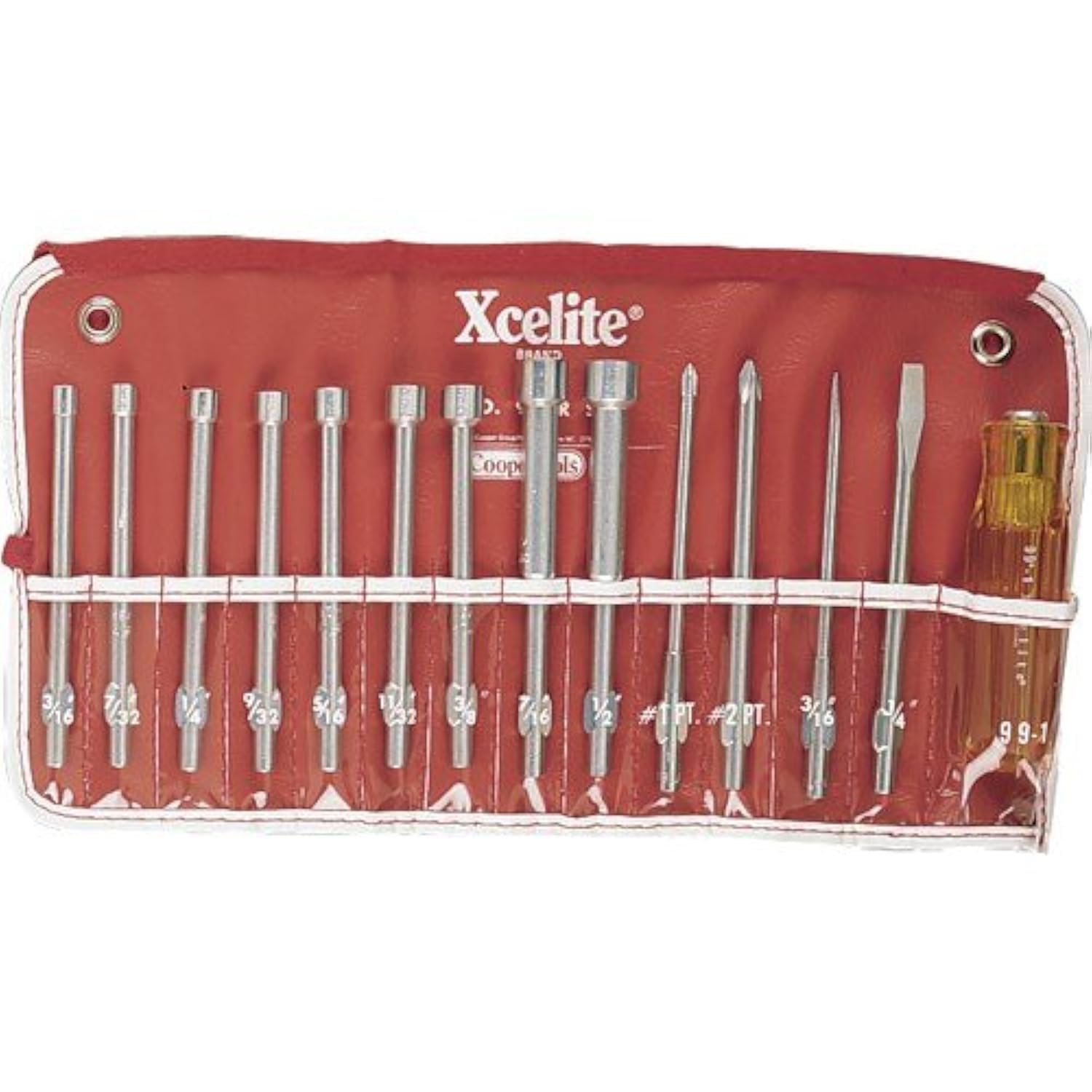 Xcelite 99PR 14-Piece Professional Screwdriver Tool Kit in Durable Roll Pouch - Perfect for Electronics Repair, DIY Projects & Home Maintenance