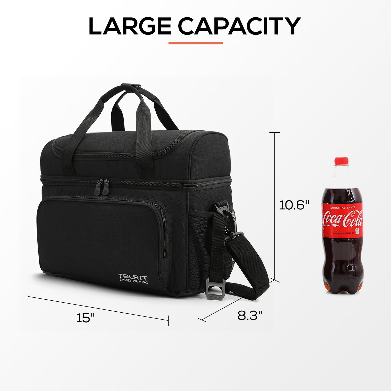 TOURIT 30-Can Insulated Cooler Bag - Large 22L Soft-Sided Lunch Tote for Picnic, Camping, Beach & Work - Portable Thermal Cooler for Men & Women - Perfect for Outdoor Adventures, BBQs & Office Lunches