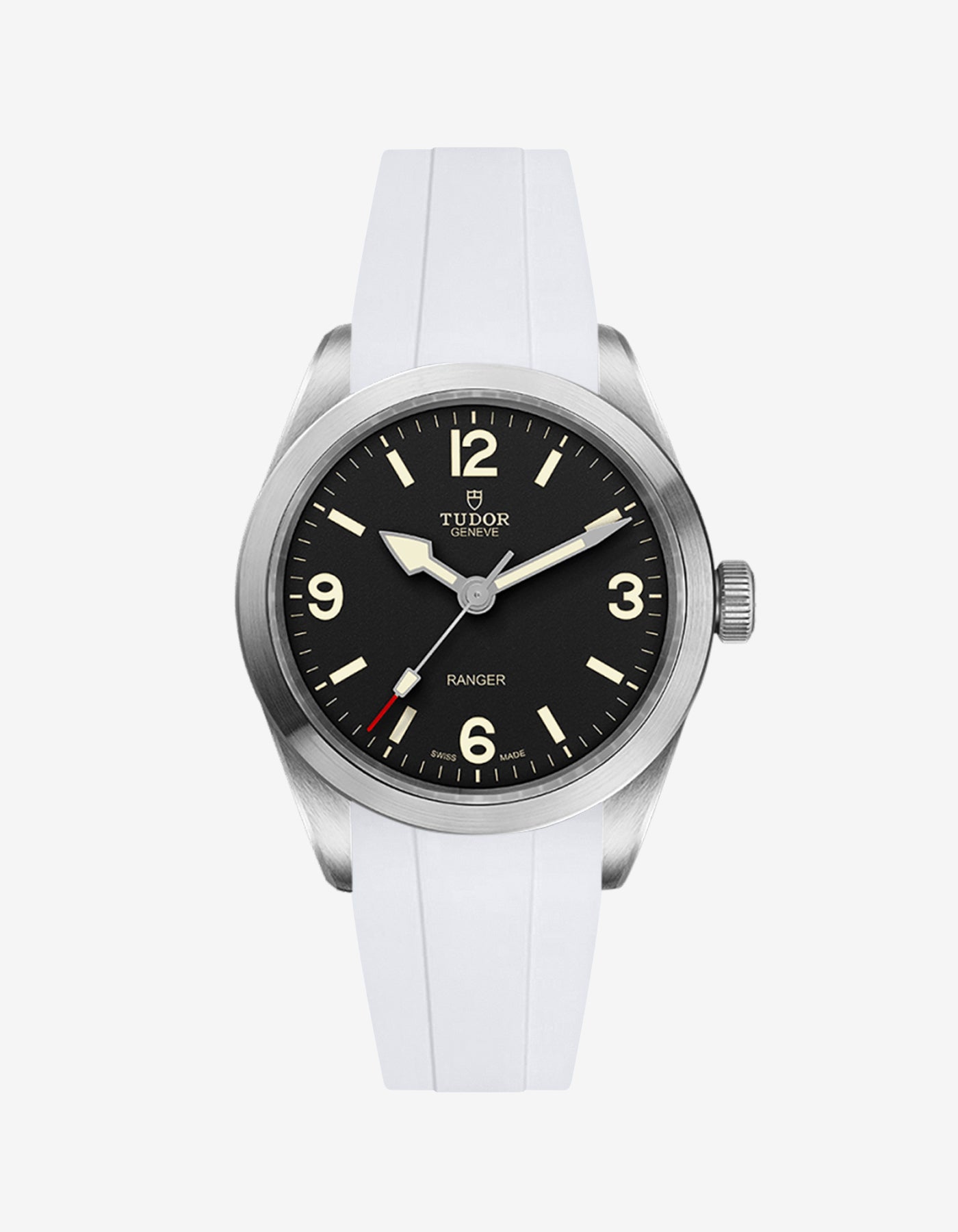 Tudor Ranger 39mm Rubber Watch Band Replacement - Durable & Comfortable Strap for Outdoor Adventures & Water Sports