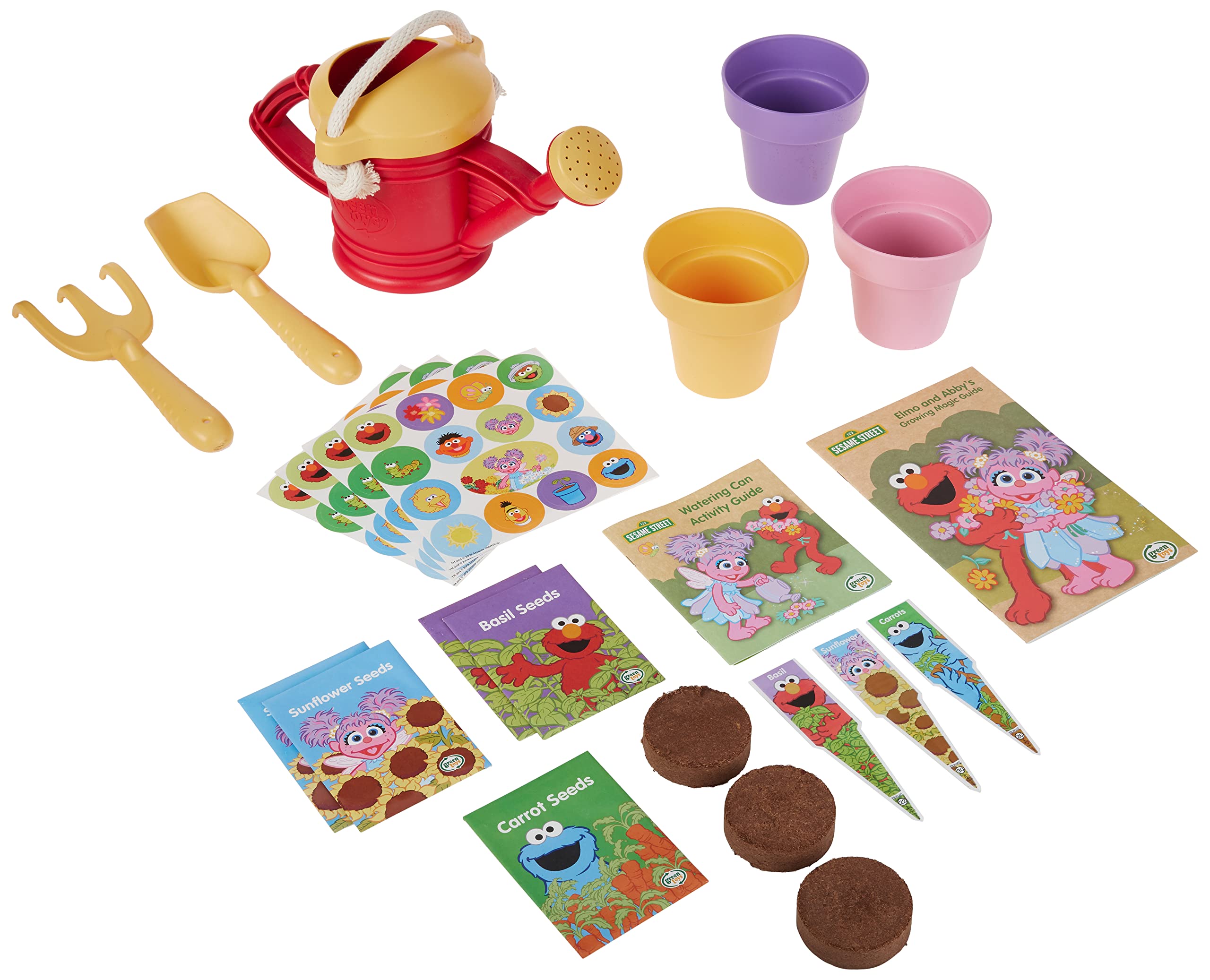 Elmo & Abby's Gardening Kit with Watering Can – Fun Outdoor Activity Set for Kids – Perfect for Backyard Play, Preschool Learning & Toddler Garden Adventures
