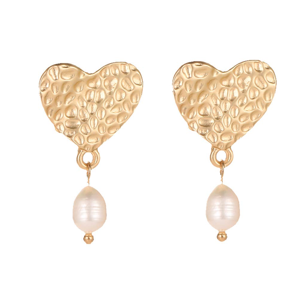 Creative LOVE Geometric Beads Earrings for Women - Irregular Shaped Statement Earring Set | Perfect for Parties, Date Nights & Special Occasions