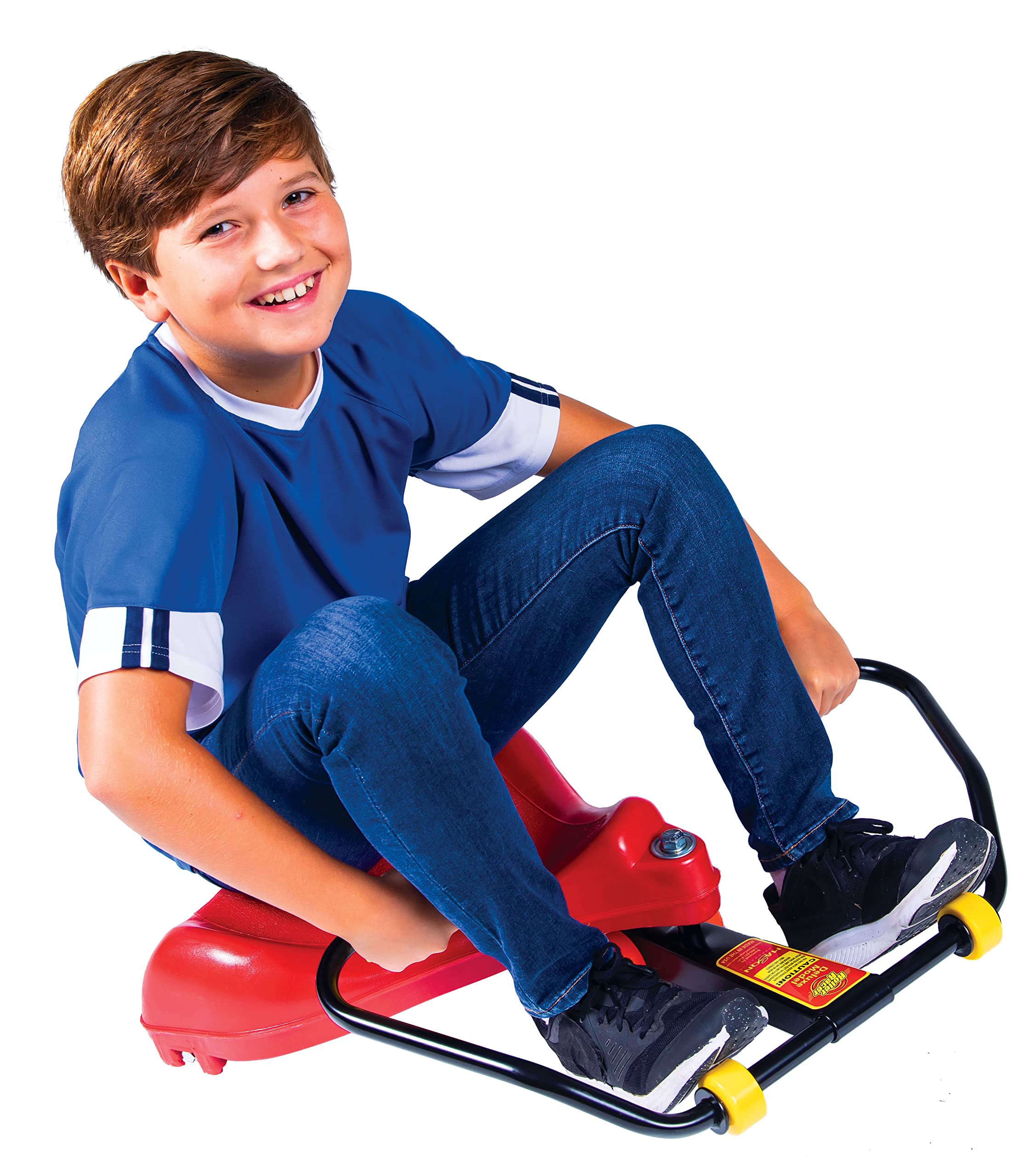 Premium Deluxe Roller Racer - Best Sit & Skate Scooter for Kids | No Batteries or Pedals | Indoor & Outdoor Fun | Twist, Turn & Race (Red) - Perfect for Backyard Play, Driveway Racing & Indoor Active Playtime
