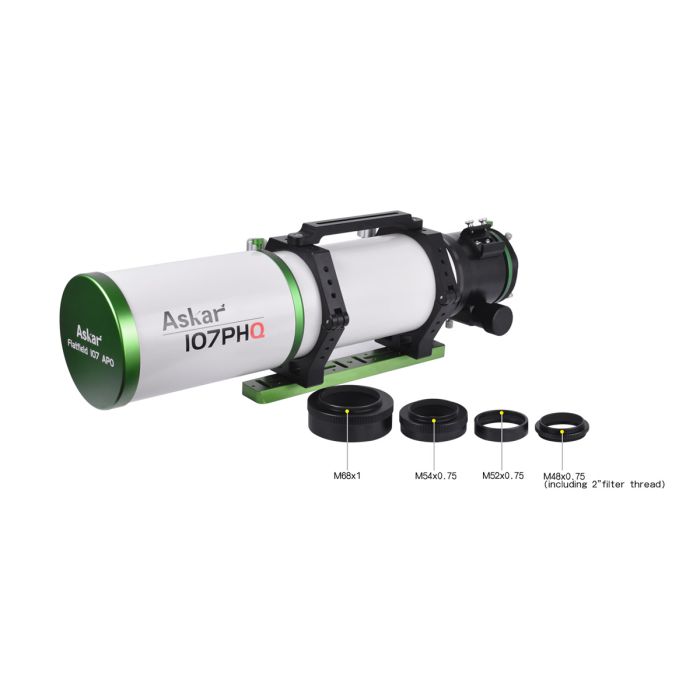 Askar 107PHQ 107mm f/7 Quadruplet Flat Field Astrograph Telescope - Perfect for Deep Sky Astrophotography & Wide-Field Imaging