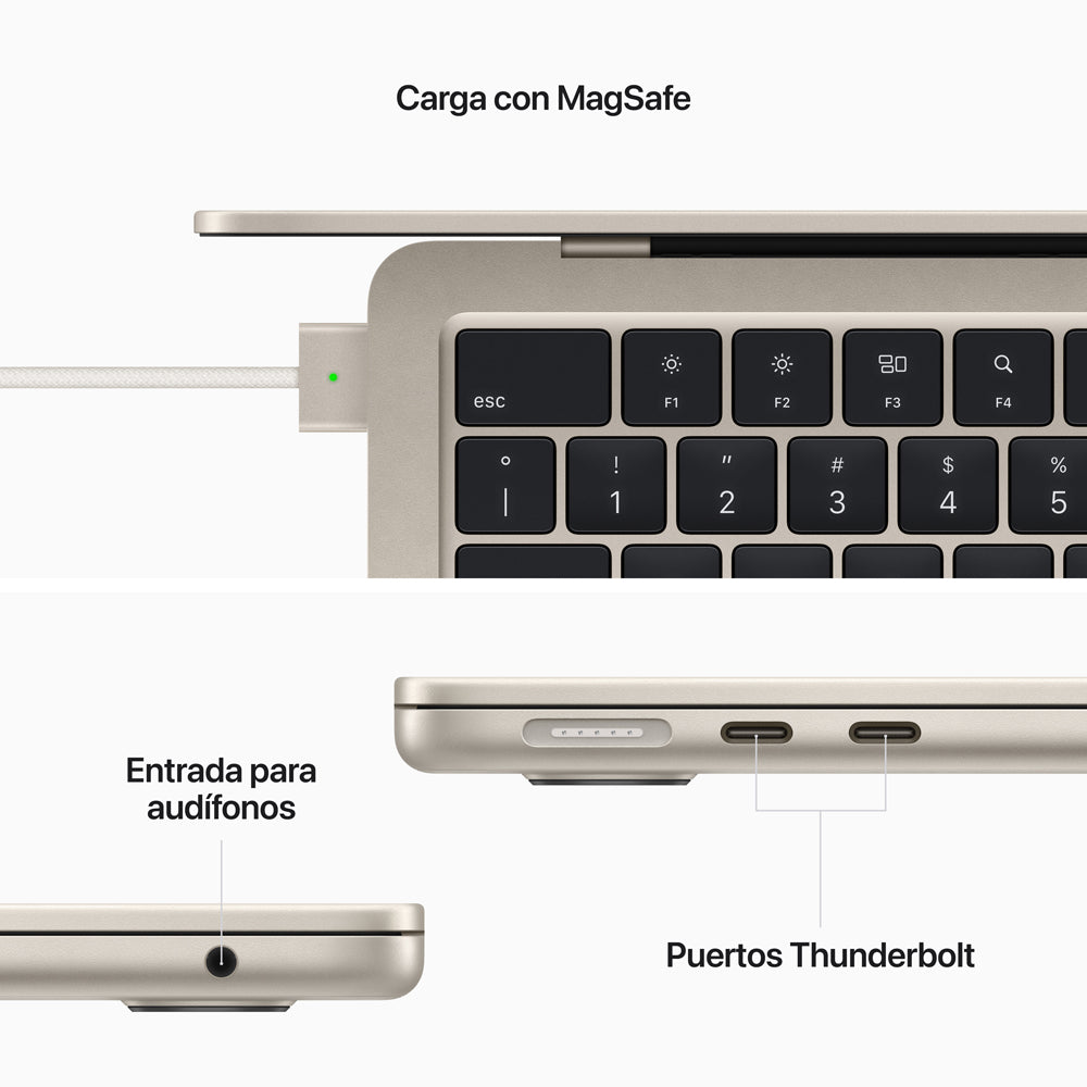 Apple MacBook Air 13-inch with M2 Chip - 8-Core CPU, 10-Core GPU, 512GB SSD (Starlight) - Lightweight Laptop for Work, Travel & Creative Projects
