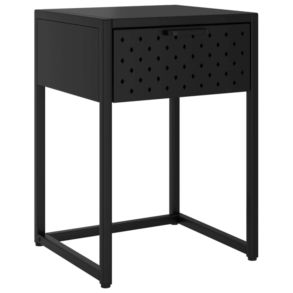 vidaXL Steel Nightstand - Modern Bedside Table with Storage Cabinet for Bedroom, Living Room & Office - Multiple Color Options - Durable Indoor Furniture for Home Decor