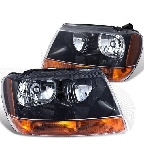 2003-2005 Holiday Rambler Imperial RV Motorhome Replacement Headlights - Pair (Left & Right) Black Front Lamps with Bulbs | Perfect for RV Restoration & Nighttime Driving Safety