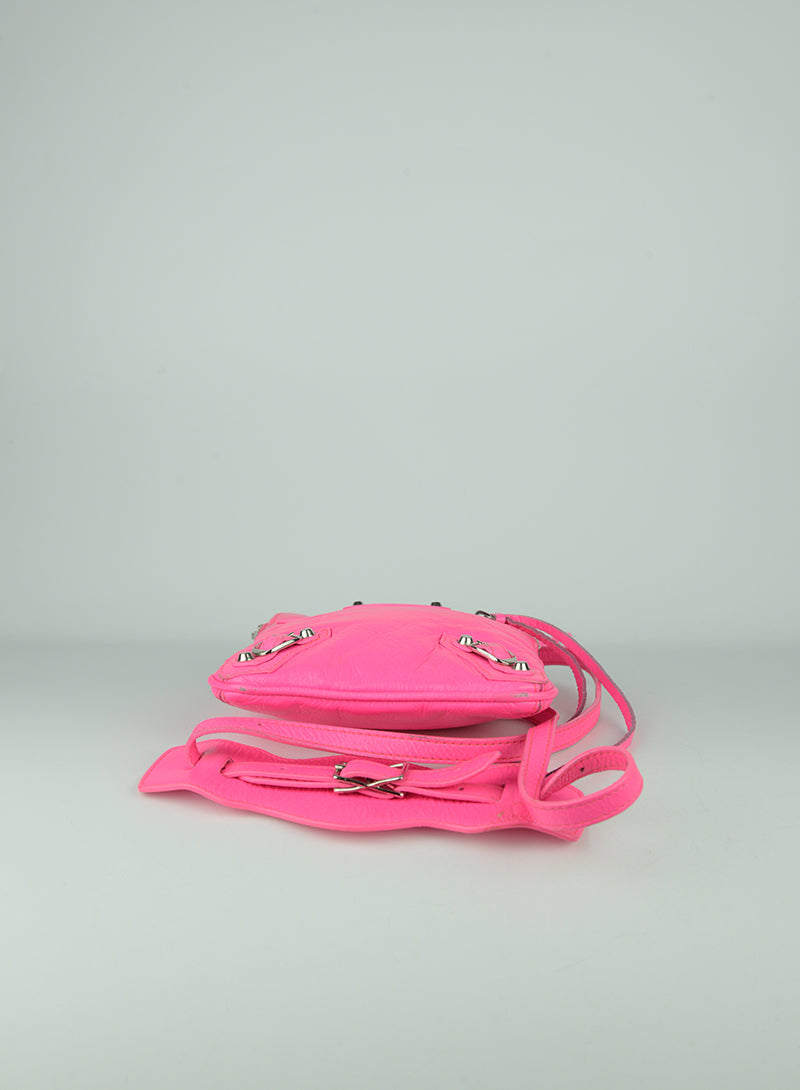 Balenciaga Fuchsia Pink Leather Borsina Handbag - Luxury Designer Tote for Women, Perfect for Work, Travel & Everyday Use