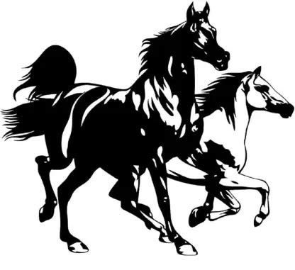 ARWY Premium Car Sticker - 19.5X15 cm Horse Design Vinyl Decal for Car Exterior - Waterproof & UV Resistant - Perfect for Personalizing Vehicles, Laptops, and Windows