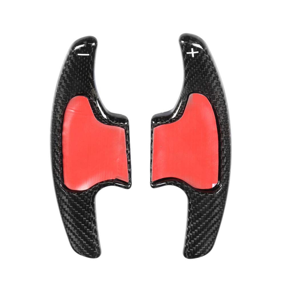 Carbon Fiber Steering Wheel Paddle Shifter Extensions (2-Pack) - Red, Compatible with Honda VEZEL/FIT 2018-2019 - Enhance Driving Performance for Racing & Sporty Driving
