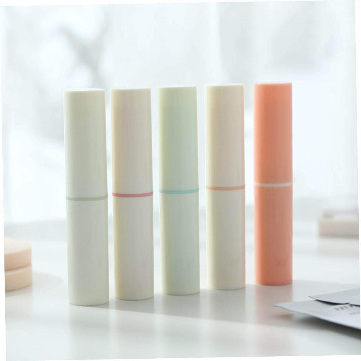 Healeved 5pcs Empty Lip Balm Tubes - Refillable Lipstick Containers for DIY Cosmetics & Travel Essentials | Perfect for Homemade Lip Balms, Salves & Makeup Storage