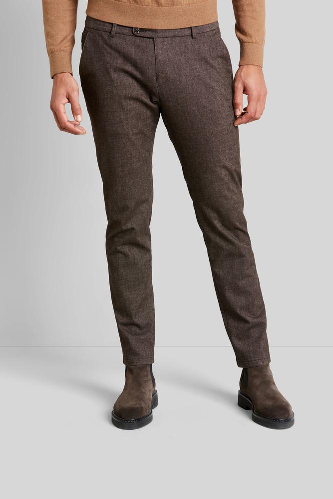BUGATTI Men's Casual Pants - Army Green Stretch Comfort Fit Trousers for Work, Travel & Outdoor Activities