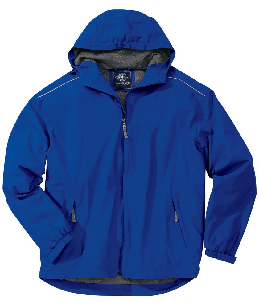 Charles River Apparel Men's Nor'easter Waterproof Rain Jacket - Windproof Outdoor Coat with Hood for Hiking, Camping & Commuting