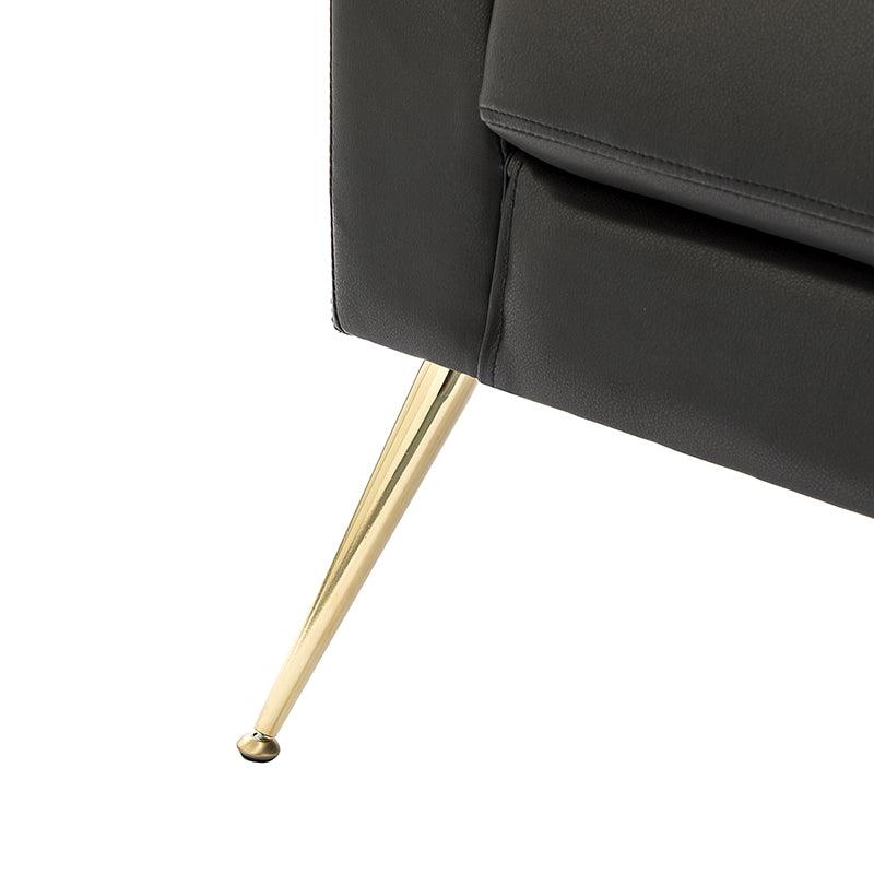 Raelynn Vegan Leather Armchair - Modern PU Leather Lounge Chair for Living Room, Office & Bedroom - Eco-Friendly Faux Leather Accent Chair for Home Decor